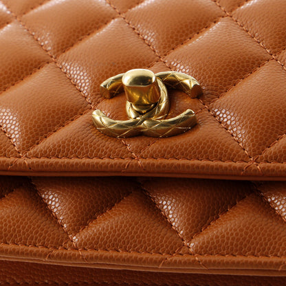 CHANELウォレットオンチェーン キャビア