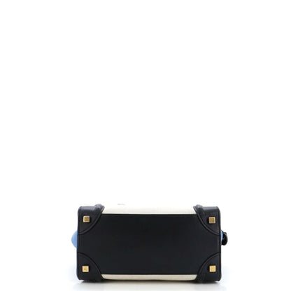 セリーヌ トリコロール ラゲッジバッグ キャンバス＆レザー マイクロ