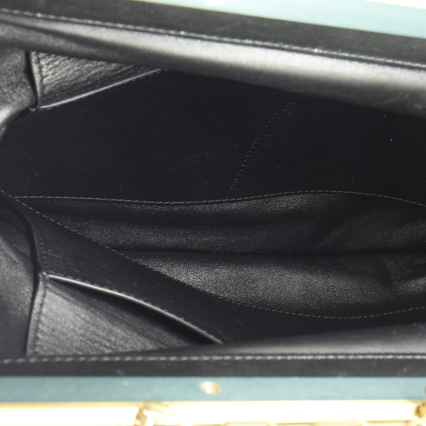 セリーヌ クラスプ ルーシュ フラップバッグ レザー ミディアム