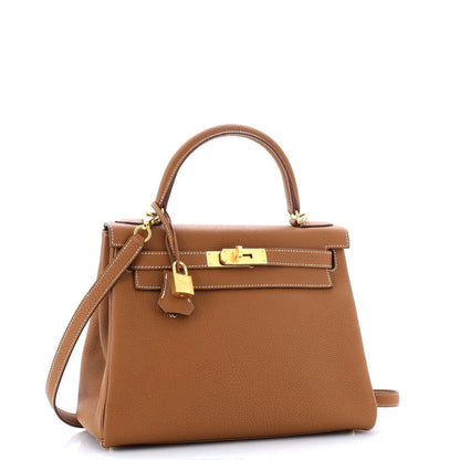 HERMESケリー ブラウン トゴ 28