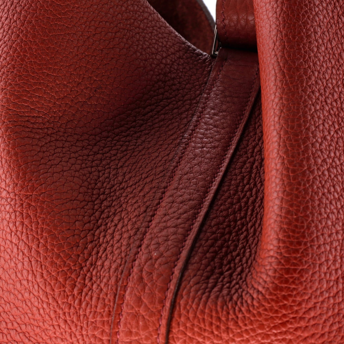 HERMESピコタンバッグ クレマンス GM 赤茶