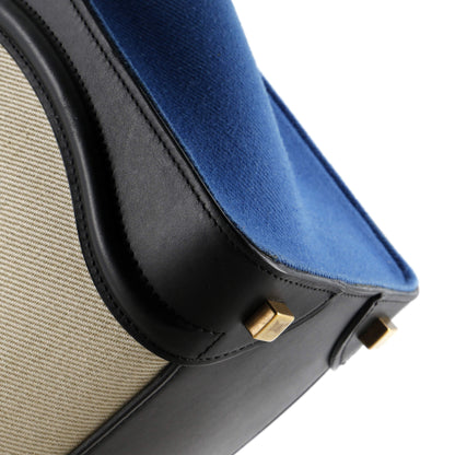 セリーヌ トリコロール ラゲッジバッグ キャンバス＆レザー マイクロ